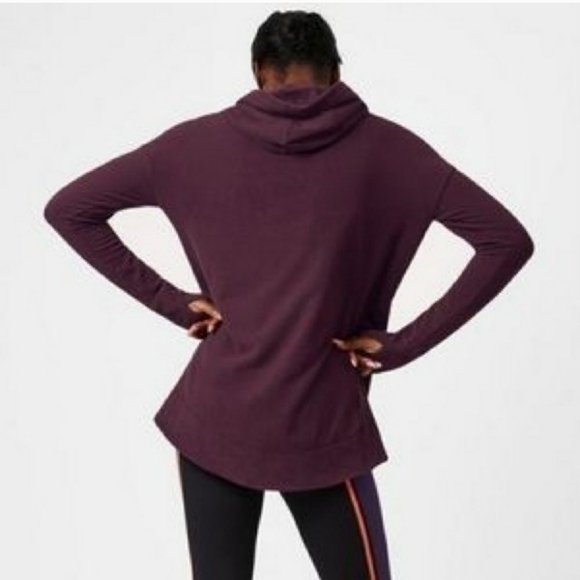 Sweaty Betty Fleece Luxe Invigorate Hoodie Funnel Neck Size Small - Picture 6 of 16